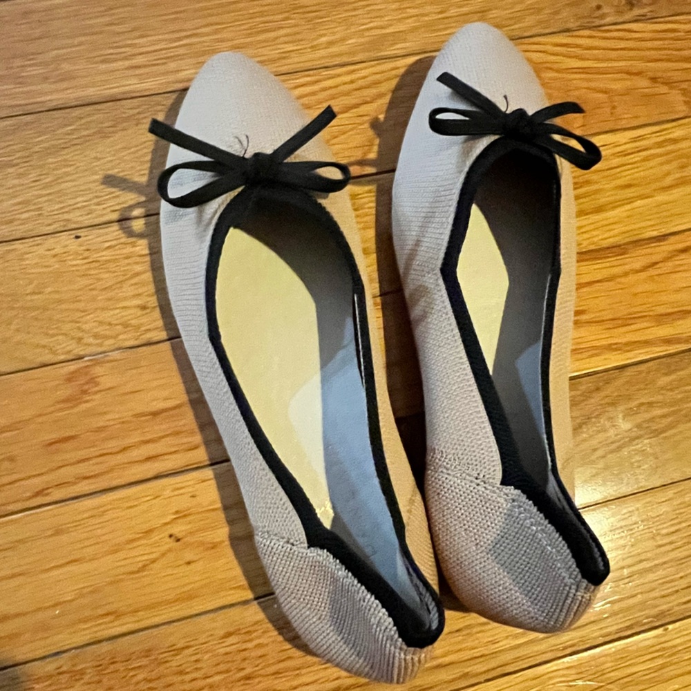 Black and Cream Women's Flats